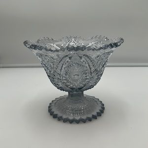 Nucut Footed Dish by Imperial Glass Co Pressed Glass Sawtooth Dish